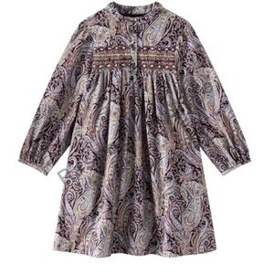 Paisley Long Sleeve Dress